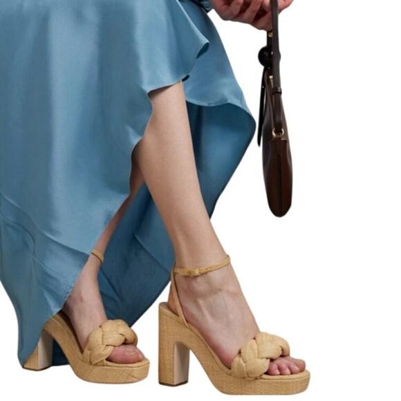 Loeffler Randall Fea braided woven platform neutral beige natural heel 7 - Picture 7 of 16